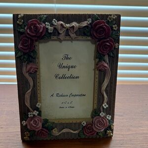 Vintage Ceramic Floral Picture Frame